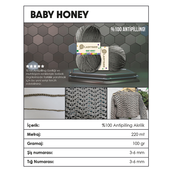 LADY YARN -BABY HONEY ARL001 LADY YARN -BABY HONEY ARL001