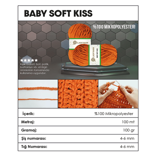 LADY YARN - BABY SOFT KISS ECRU LADY YARN - BABY SOFT KISS ECRU