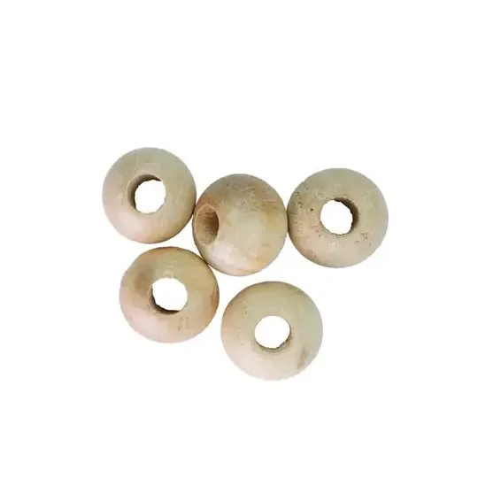 5'li Ahşap Boncuk - 12mm