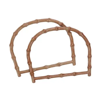 AHŞAP GÖRÜNÜMLÜ U MODEL TIRTIKLI ÇANTA SAPI