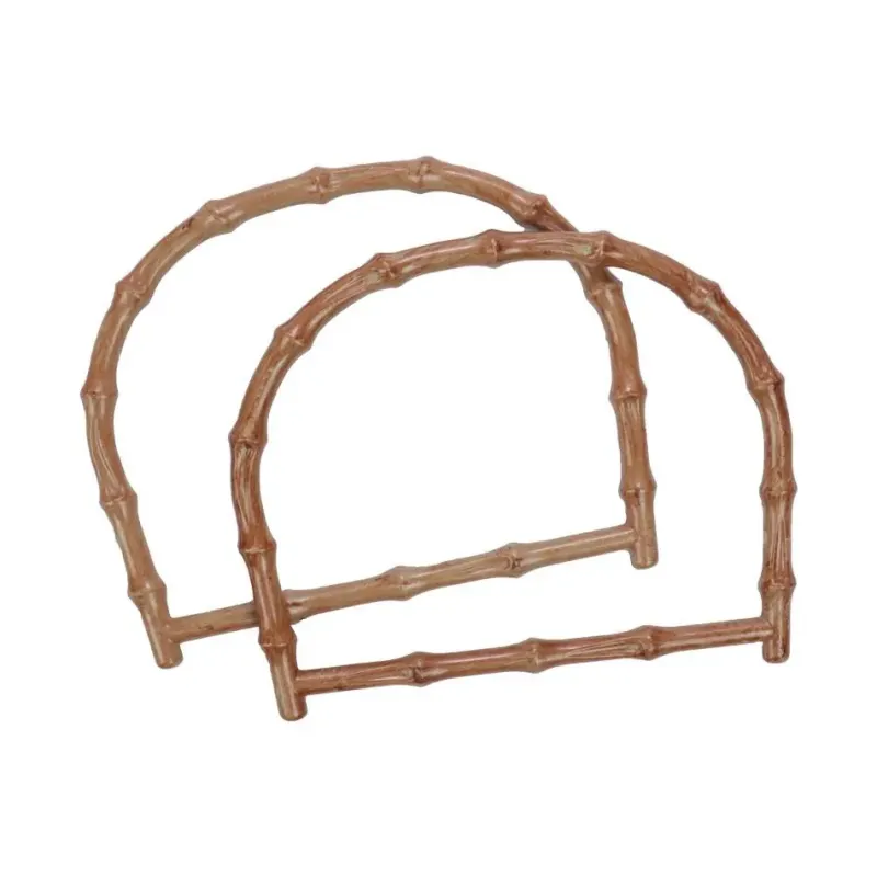 AHŞAP GÖRÜNÜMLÜ U MODEL TIRTIKLI ÇANTA SAPI