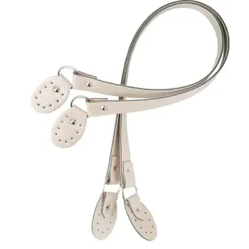 Suni Deri Çanta Askısı - Krem