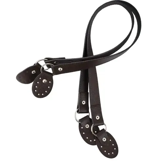 Suni Deri Çanta Askısı - Kahverengi