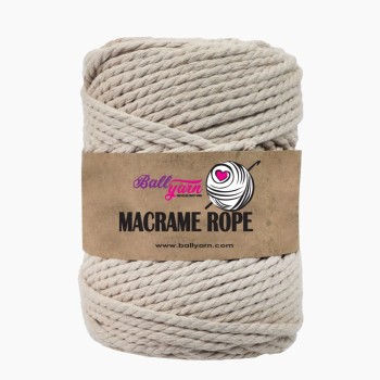 3 mm Macrame Rope 500 gr - Açık Bej