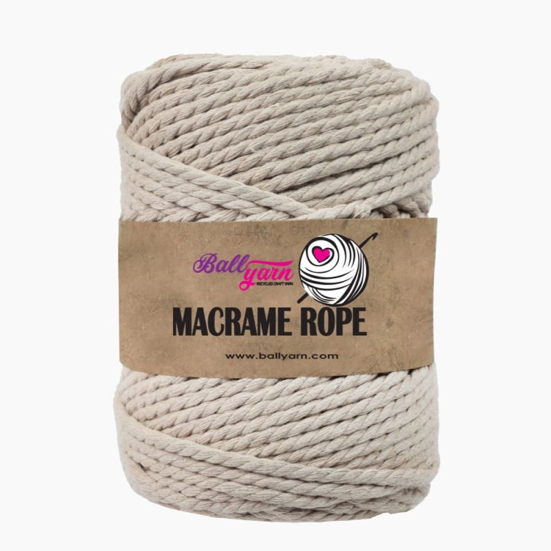 3 mm Macrame Rope 500 gr - Açık Bej