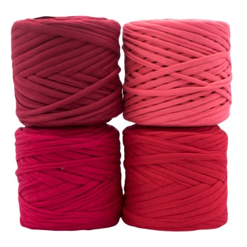 Mini 4'lü Penye İp - Kırmızı Tonları