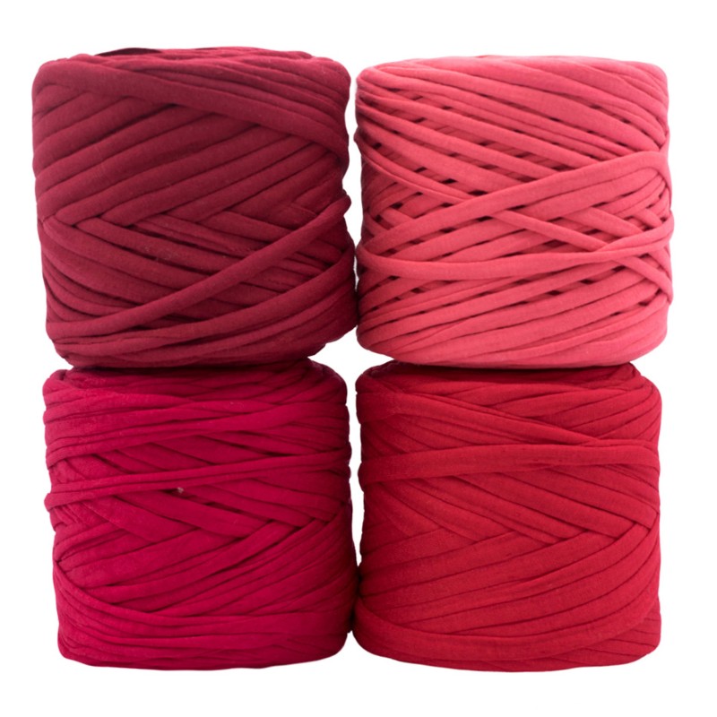 Mini 4'lü Penye İp - Kırmızı Tonları