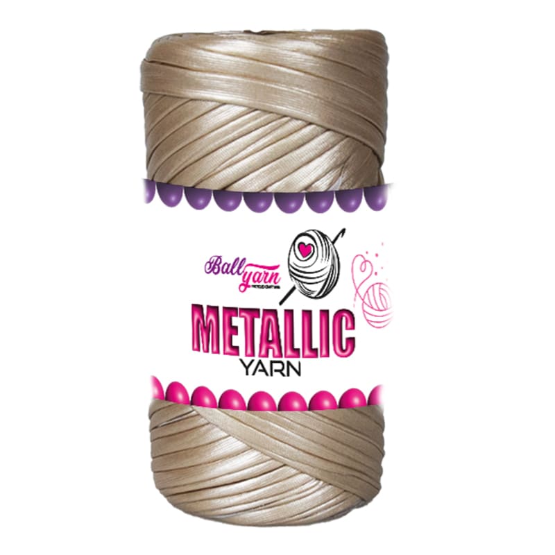 Metalik Deri İp - Bej