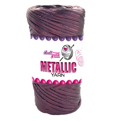 Metalik Deri İp - Bordo