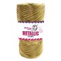Metalik Deri İp - Koyu Gold