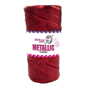 Metalik Deri İp - Kırmızı