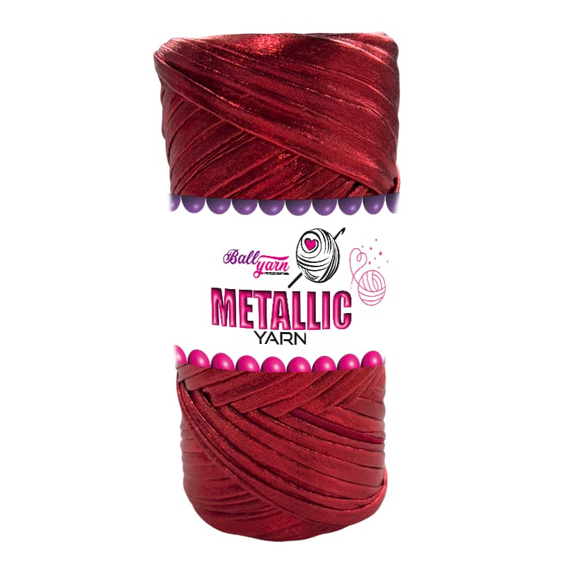 Metalik Deri İp - Kırmızı