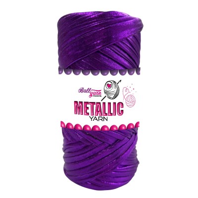 Metalik Deri İp - Mor