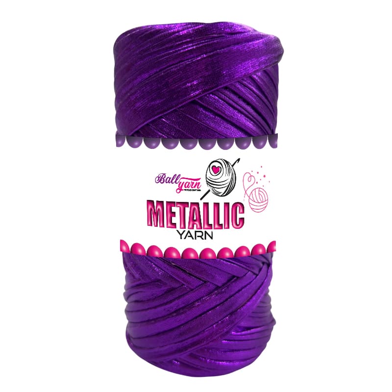 Metalik Deri İp - Mor