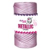 Metalik Deri İp - Pudra Pembe