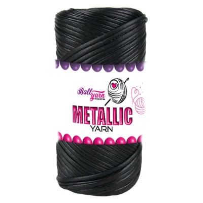 Metalik Deri İp - Siyah