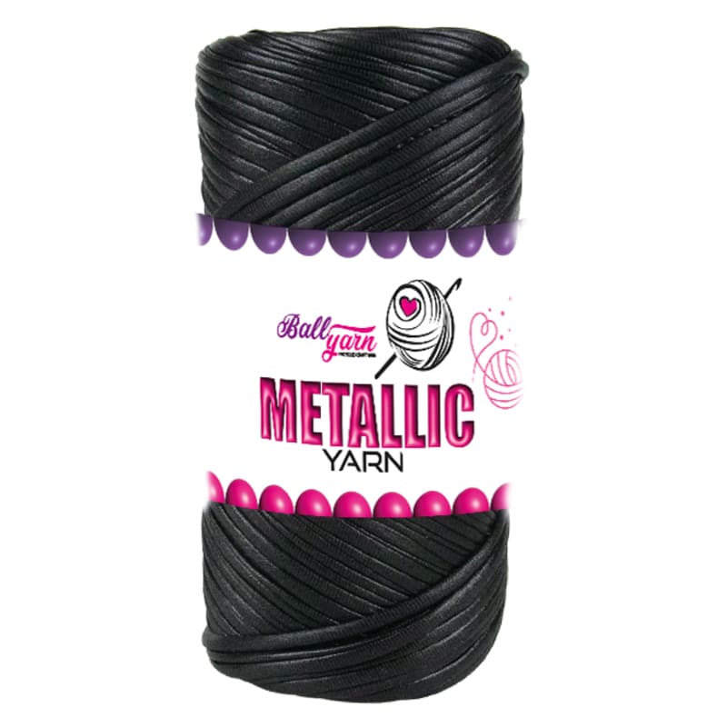 Metalik Deri İp - Siyah